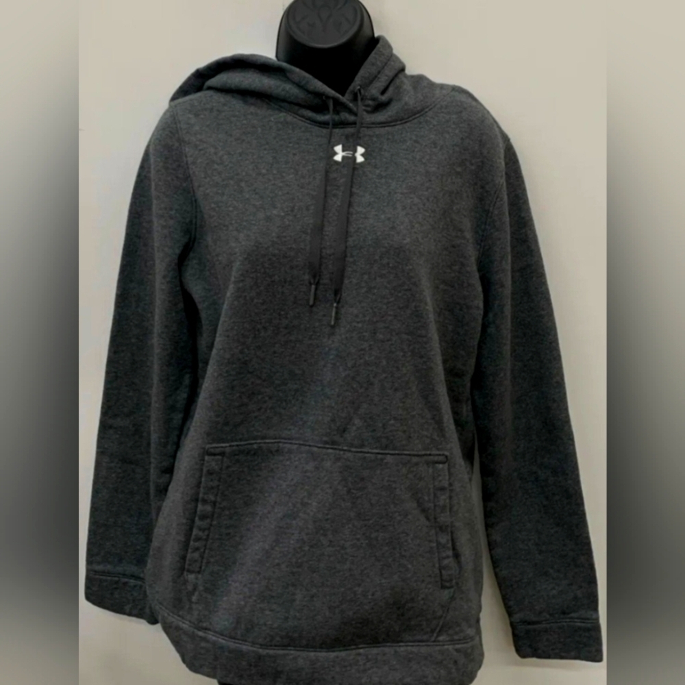 Under Armour Women's Gray Fleece Hoodie Sweatshirt Size Medium